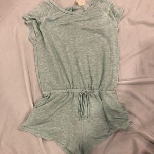 Light teal romper.